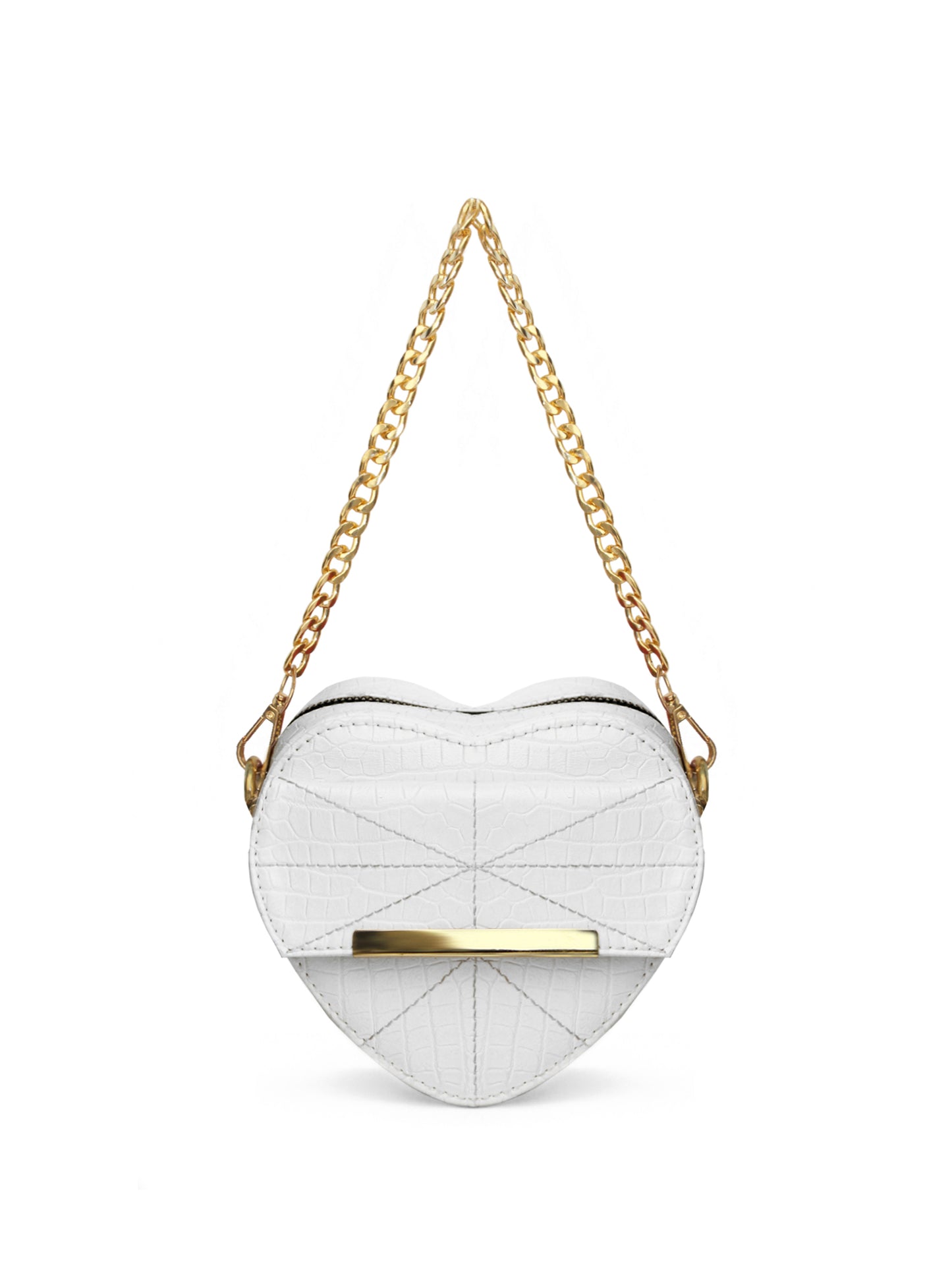 Lovestruck Heart Shaped White Mini Bag