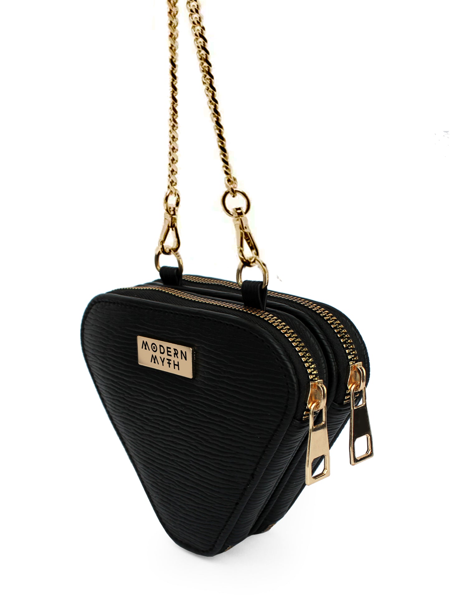 Trio Black Mini Triangle Bag | Modern Myth