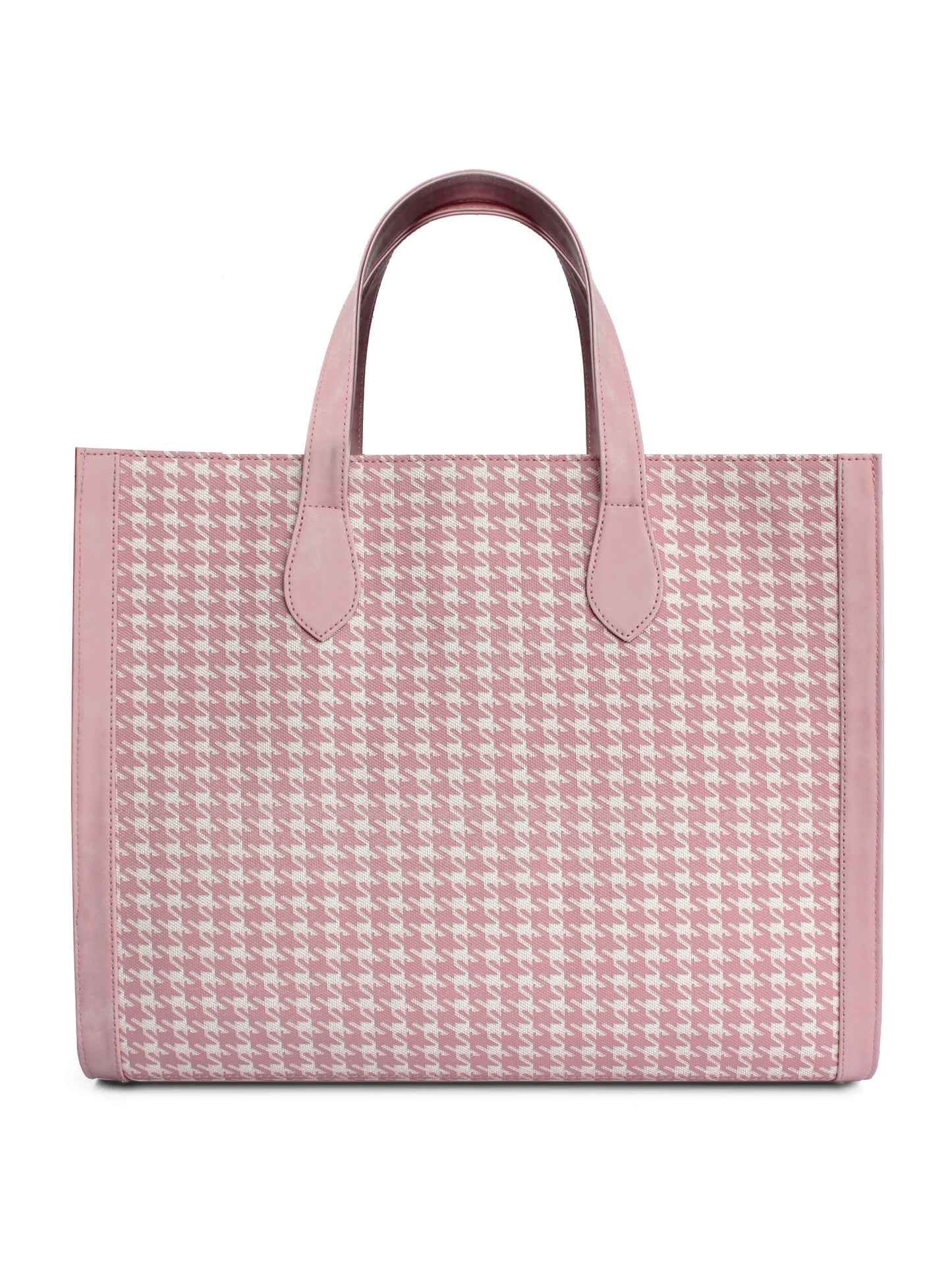 Pink & White Houndstooth Cosmic Tote | Modern Myth