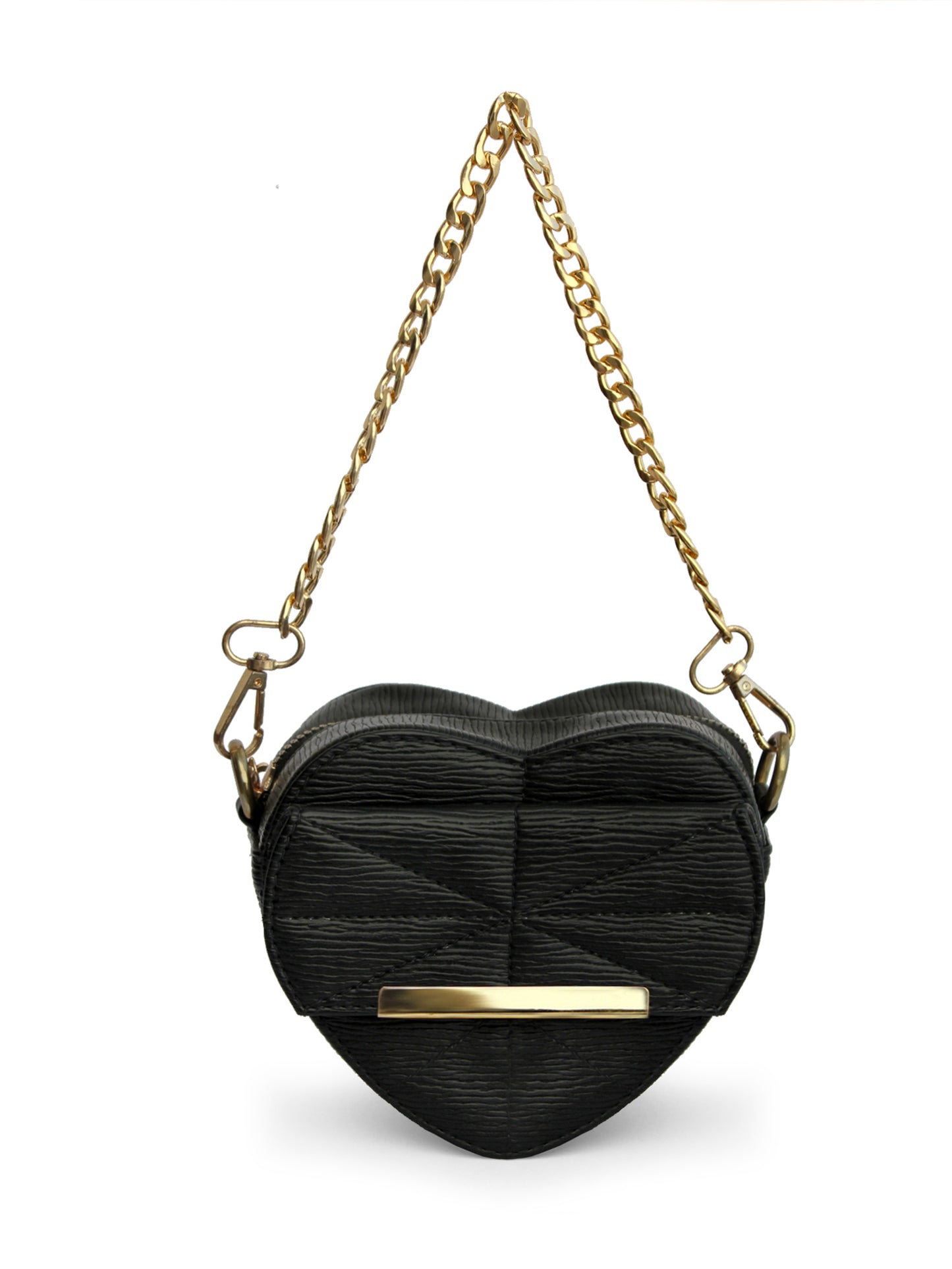 Lovestruck Heart Shaped Black Mini Bag