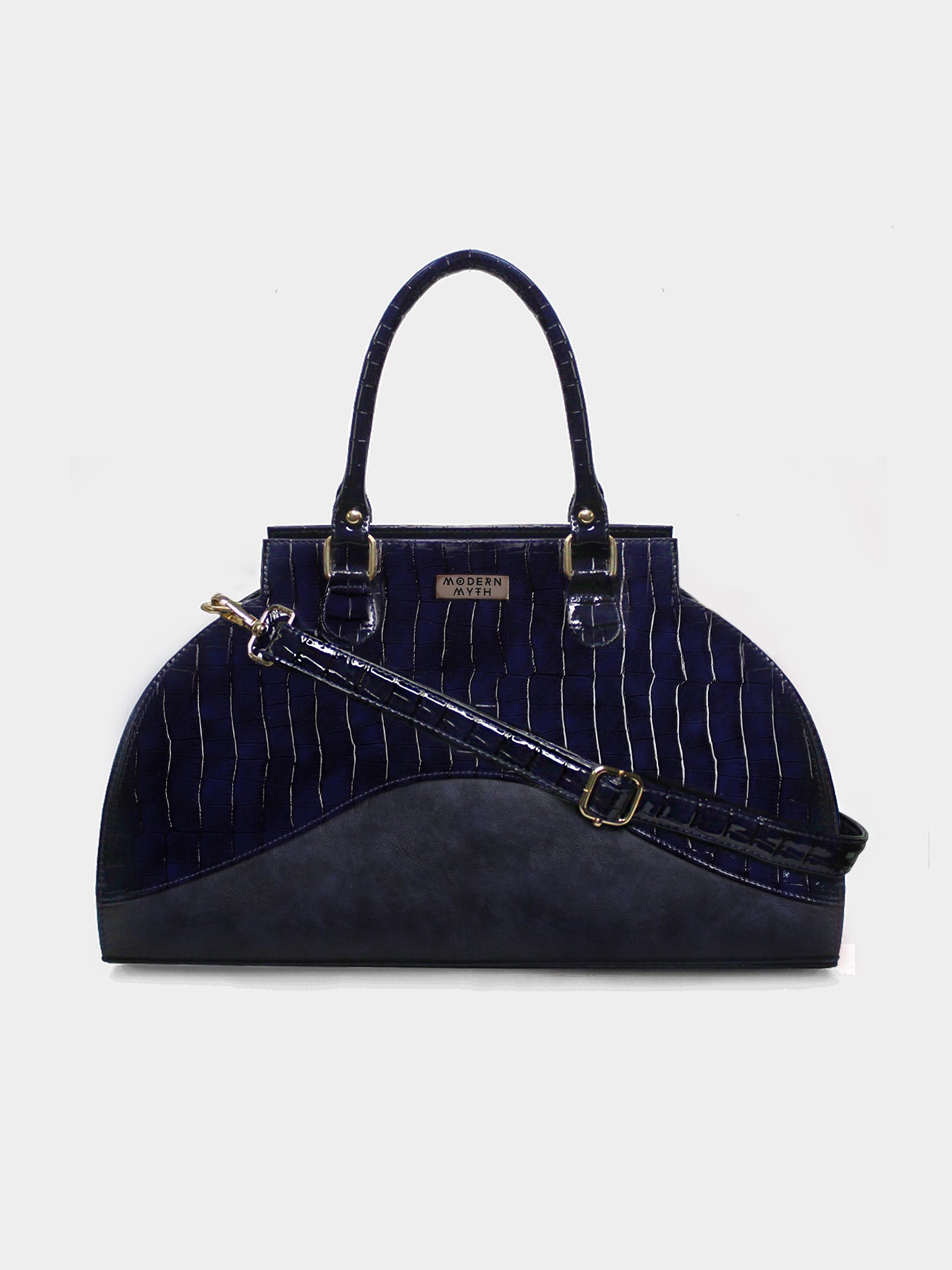 Ana Croco Finish Blue Handbag | Modern Myth