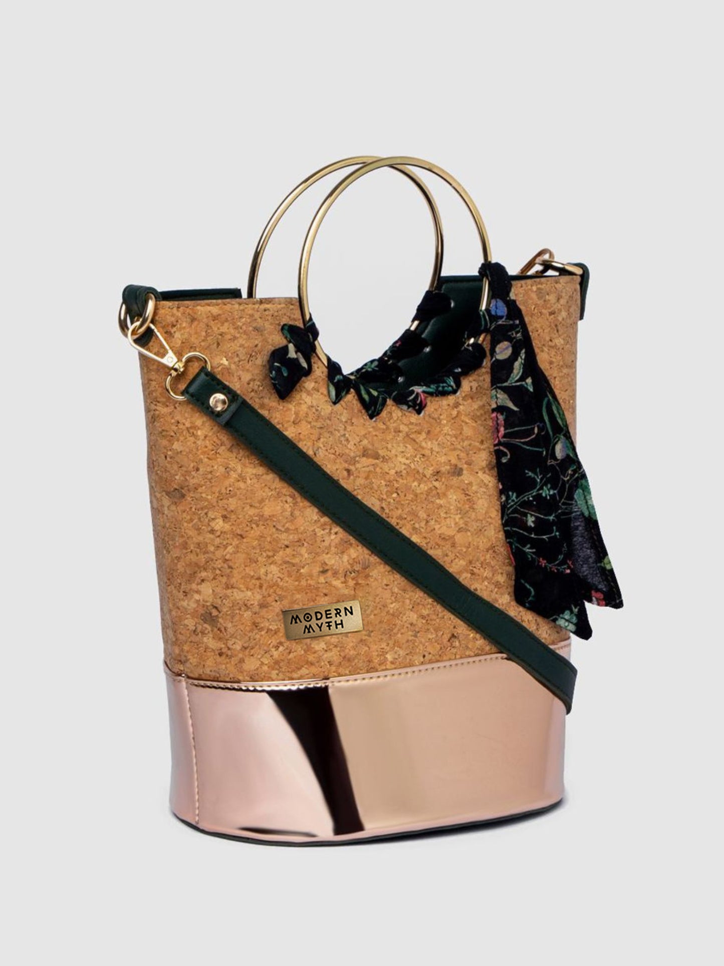 Cork Tropical Bucket Bag(Rosegold) | Modern Myth