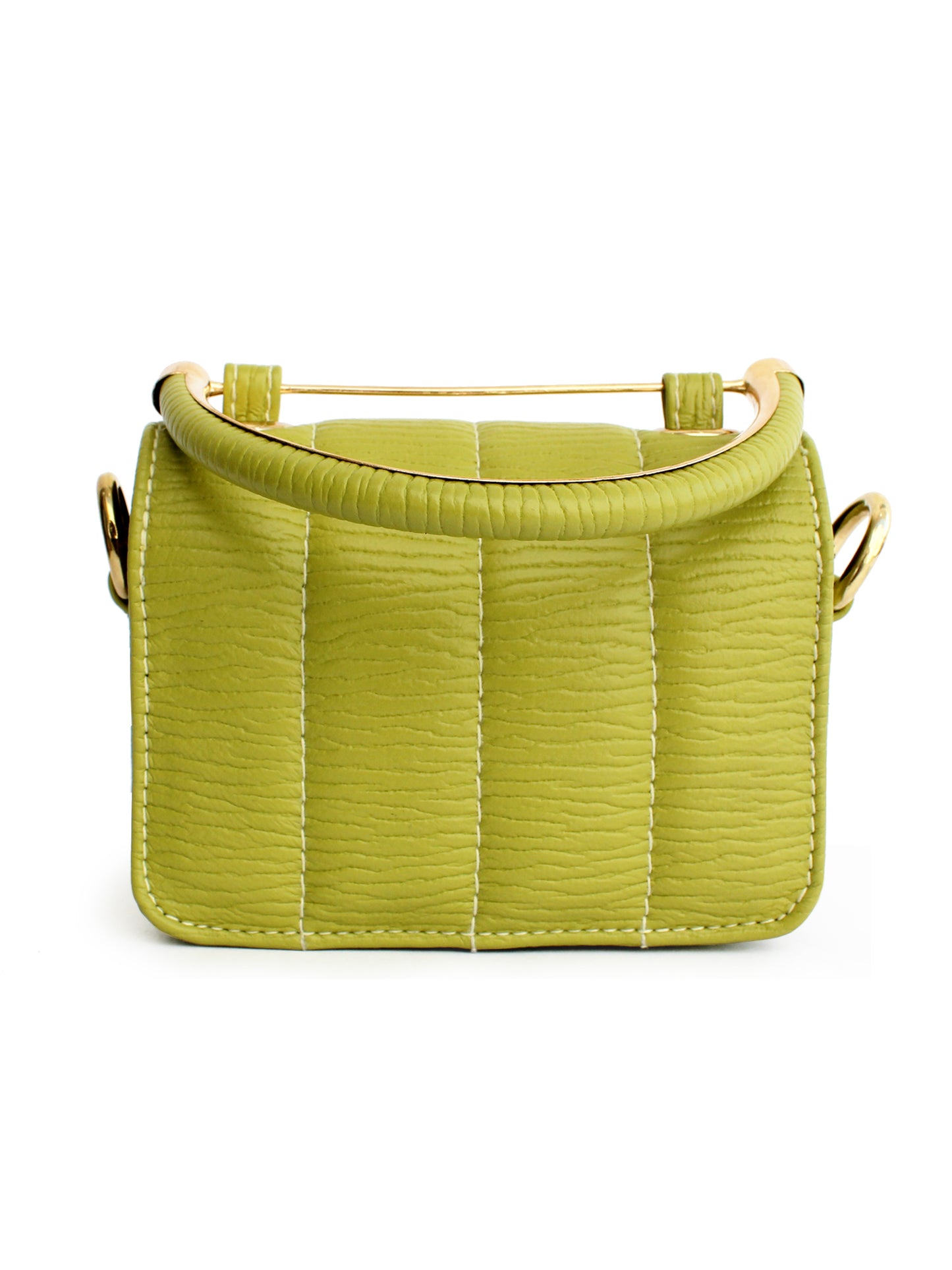 Nano Lime Green Mini Box Bag | Modern Myth