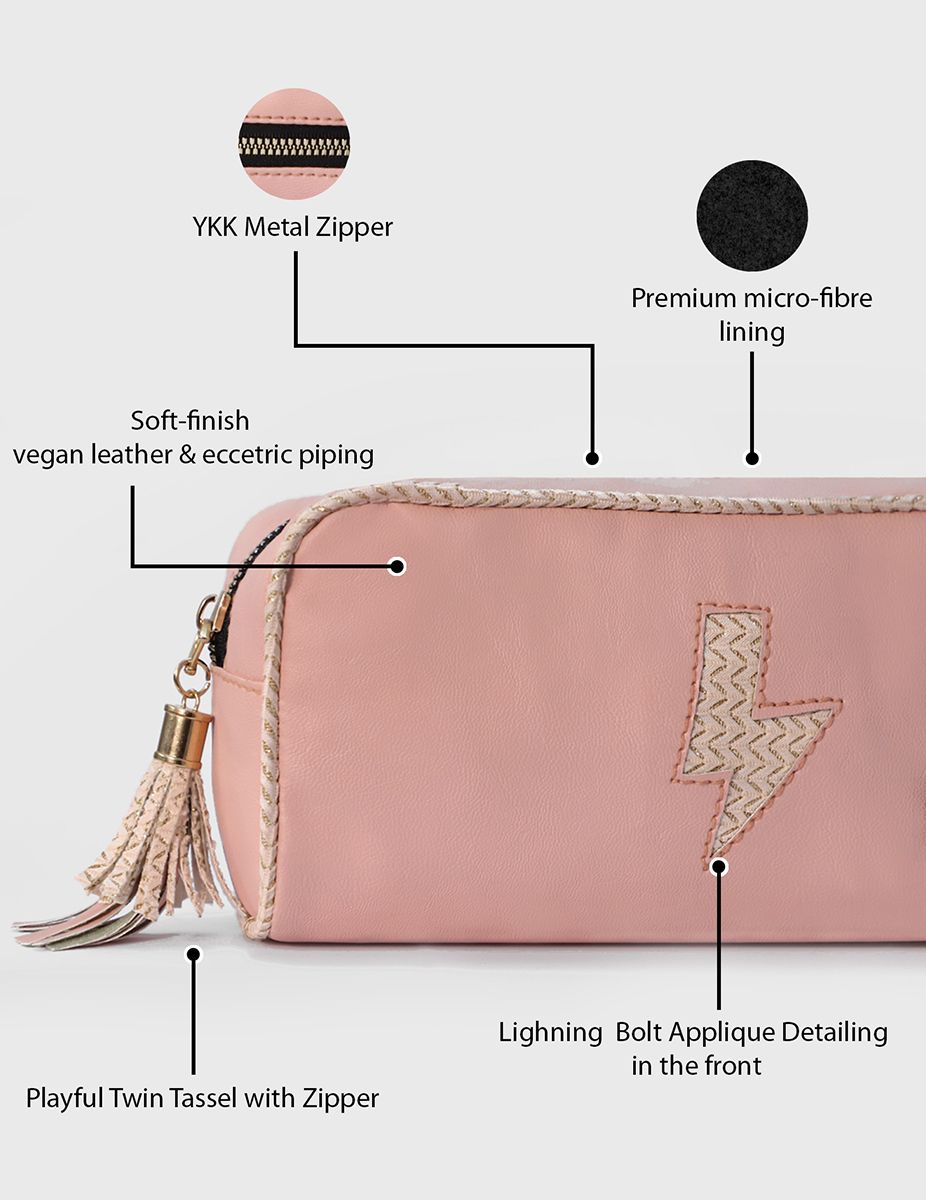 Sparks Inside Pink Multi-Purpose Makeup Pouch | Modern Myth