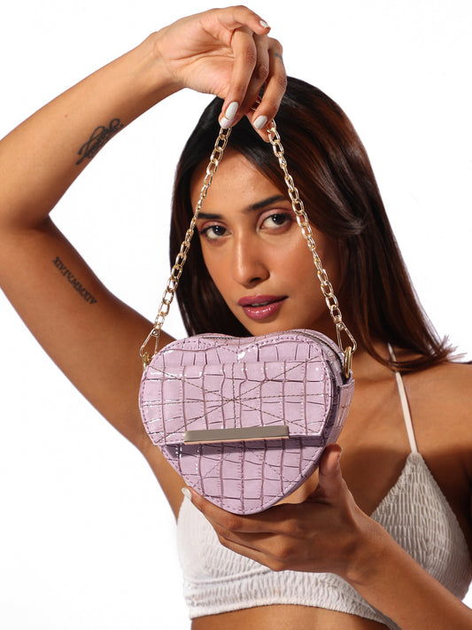 Lovestruck Heart Shaped Lilac Mini Bag