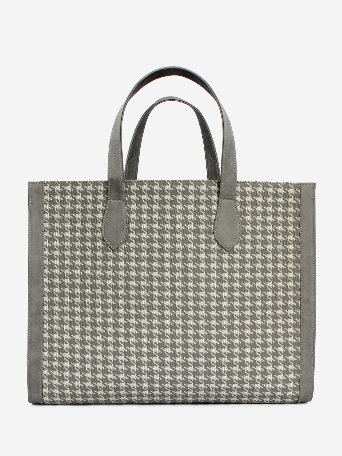 Grey & White Houndstooth Cosmic Tote | Modern Myth