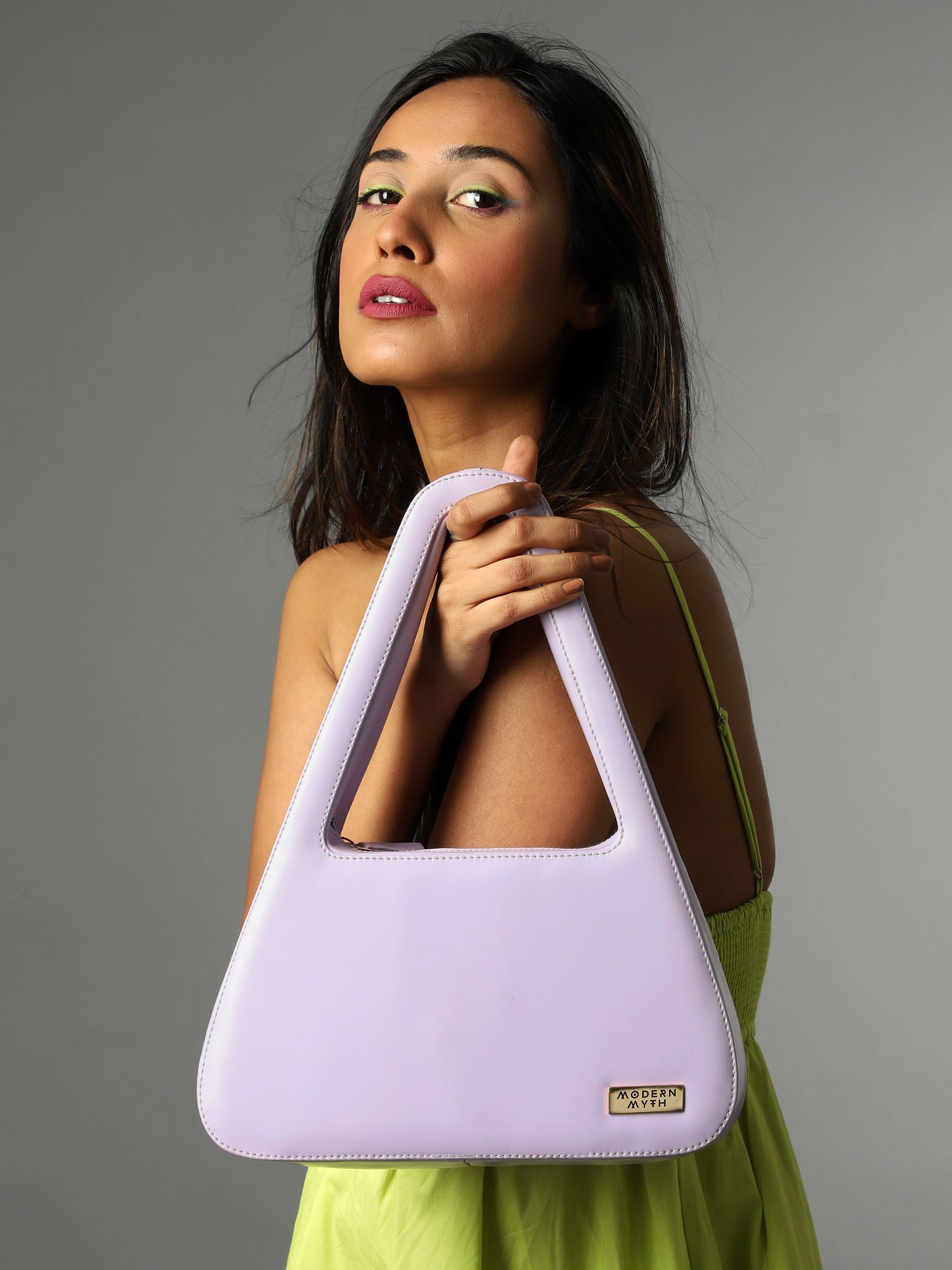 Y2K Pastel Lilac Triangle Shaped Handbag | Modern Myth