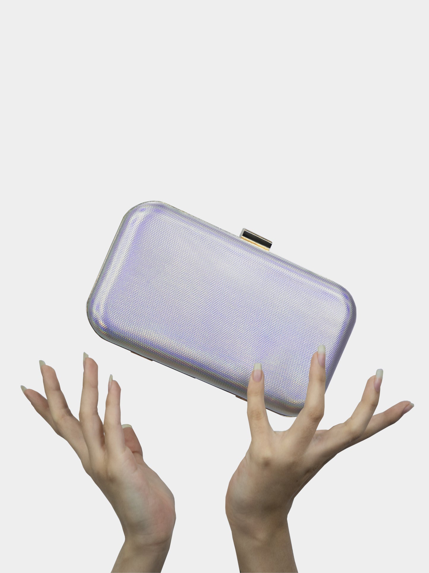 Light Wave Holographic Modern Party Clutch | Modern Myth