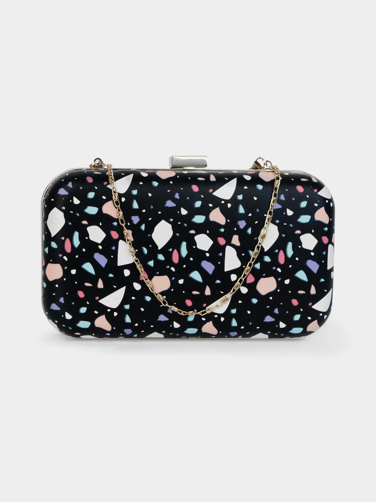Arm Candy! Abstract Modern Black Printed Party Clutch | Modern Myth
