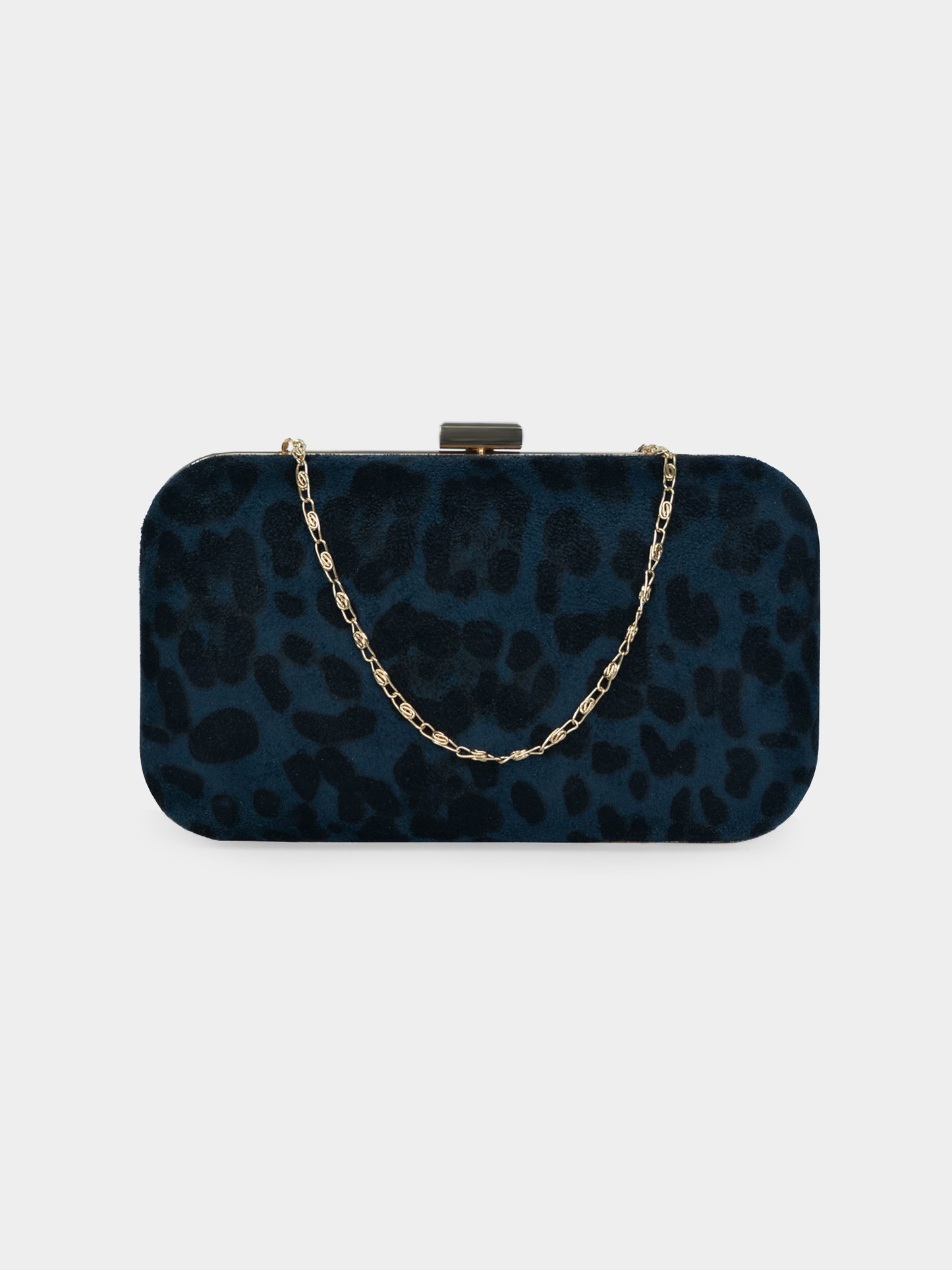 Hear Me Roar Blue Cheetah Printed Party Clutch | Modern Myth