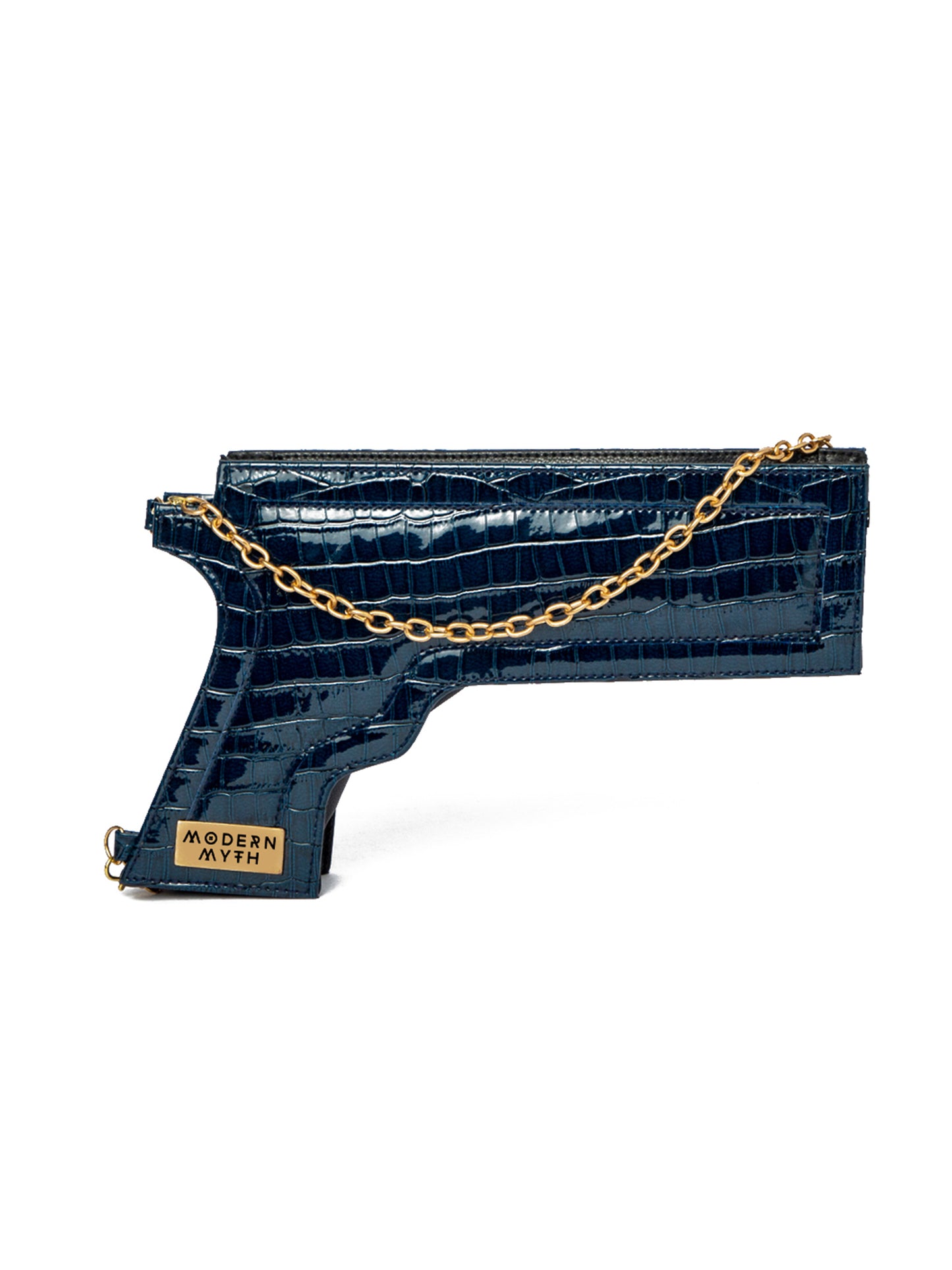 Hands Up! Blue Gun Shaped Sling Clutch Bag | Modern Myth