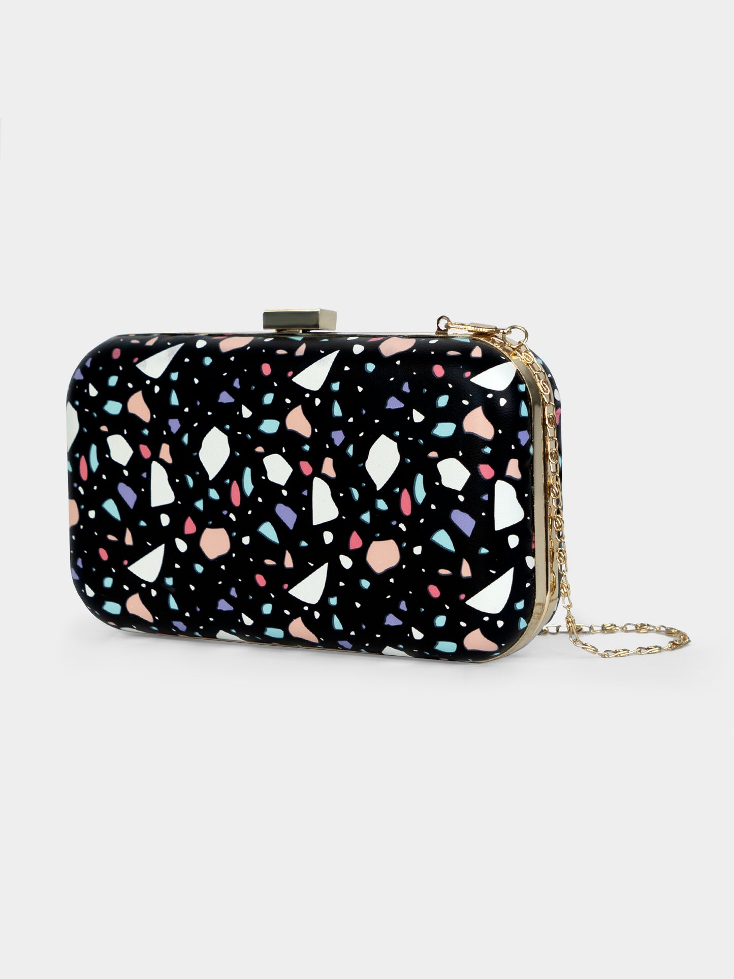 Arm Candy! Abstract Modern Black Printed Party Clutch | Modern Myth