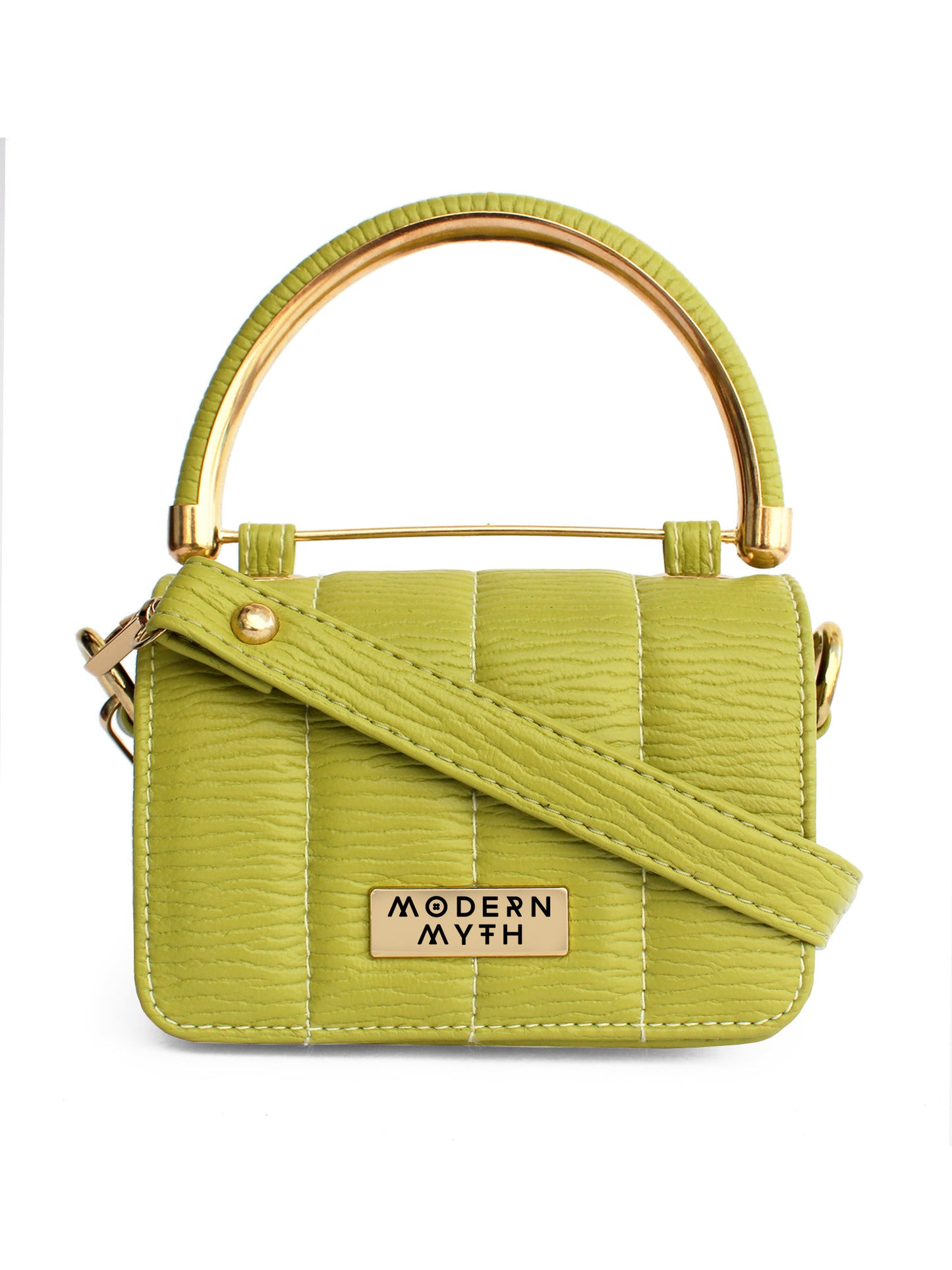 Nano Lime Green Mini Box Bag | Modern Myth