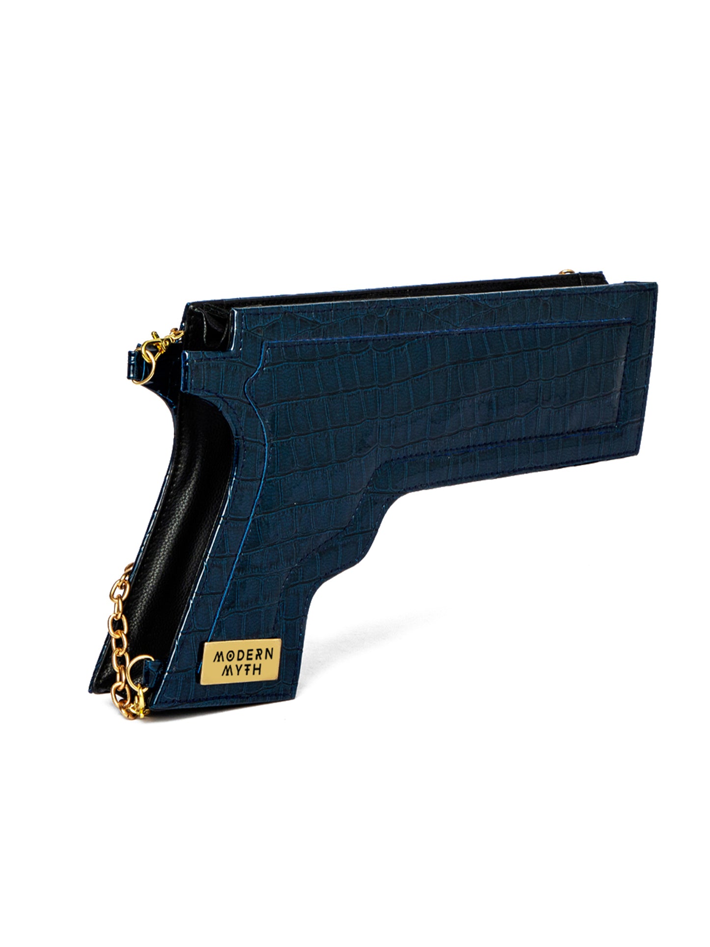 Hands Up! Blue Gun Shaped Sling Clutch Bag | Modern Myth