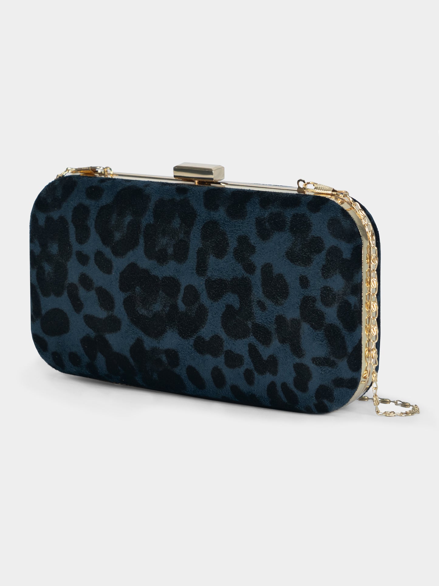 Hear Me Roar Blue Cheetah Printed Party Clutch | Modern Myth