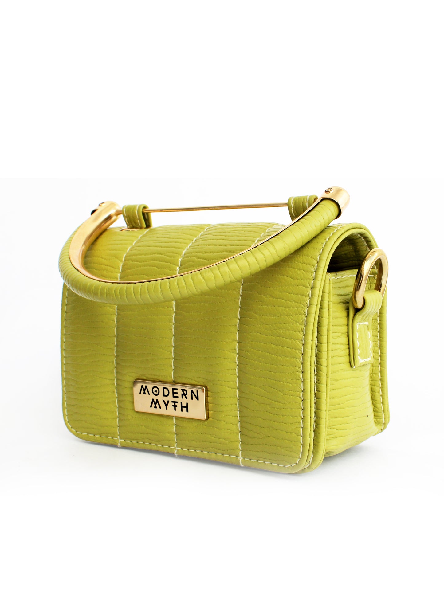 Nano Lime Green Mini Box Bag | Modern Myth