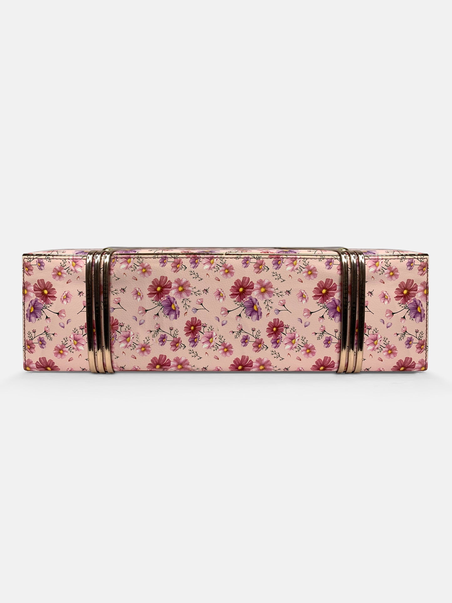 Floral Printed & Rosegold Trunk cum Luggage Bag | Modern Myth