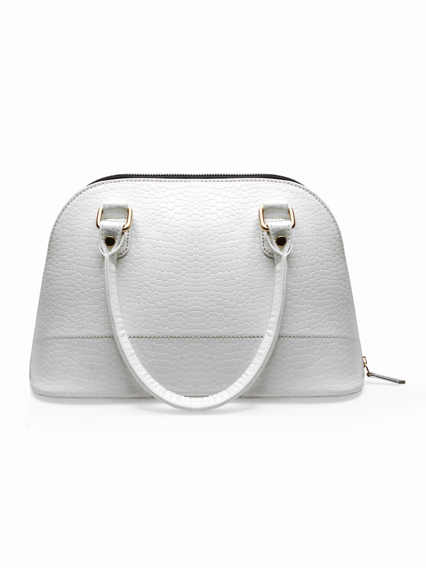 Senora White Faux Leather Women Handbag | Modern Myth