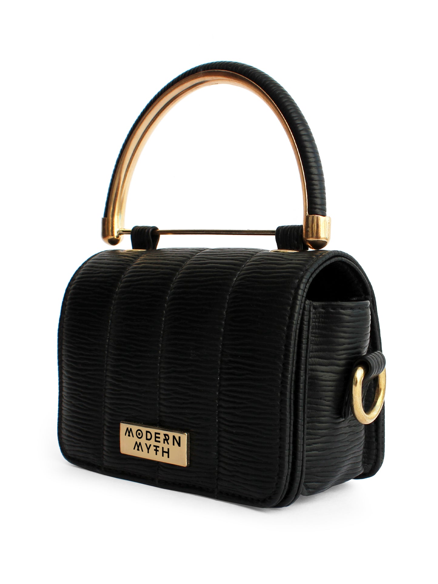 Nano Black Mini Box Bag | Modern Myth