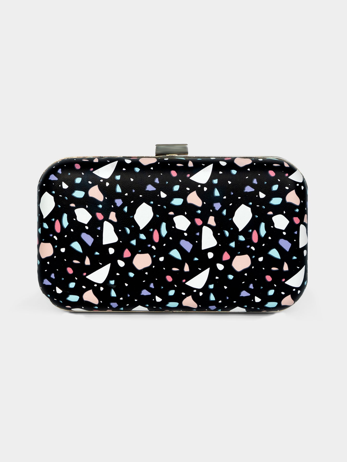 Arm Candy! Abstract Modern Black Printed Party Clutch | Modern Myth