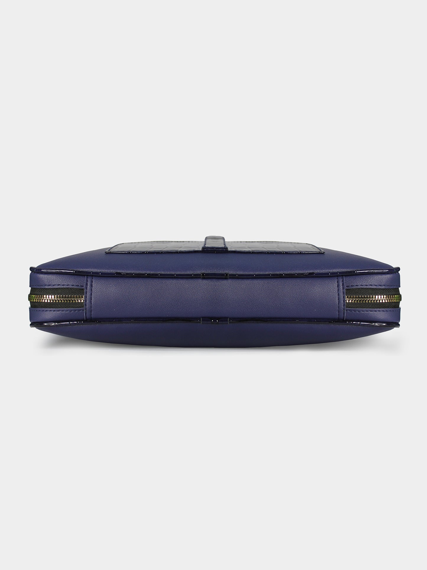 Avril Croco Finish Blue Organiser Cum 13" Laptop Sleeve | Modern Myth