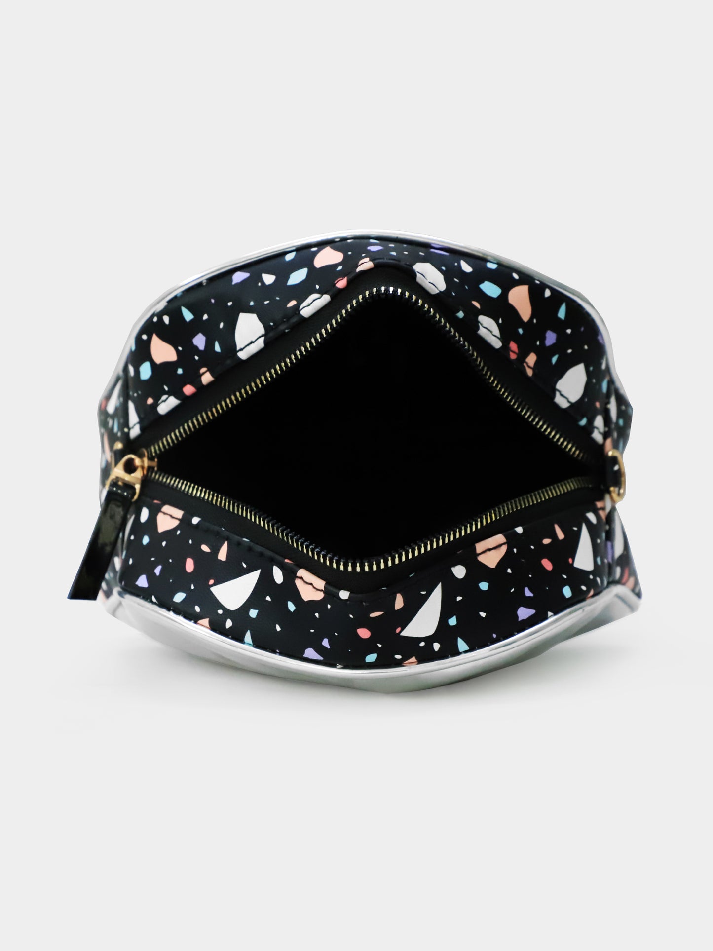 Black & Silver Marble Dome Crossbody Bag | Modern Myth