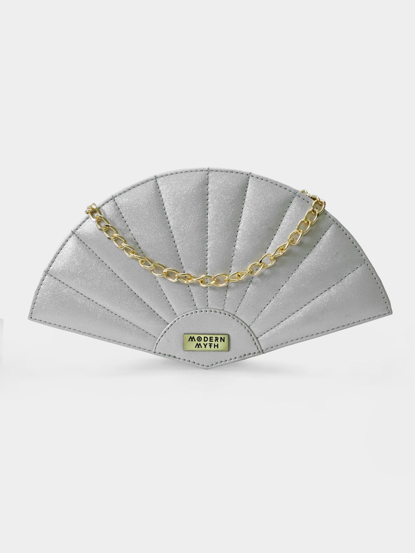 Pearl Silver Plain Fan Bag | Modern Myth