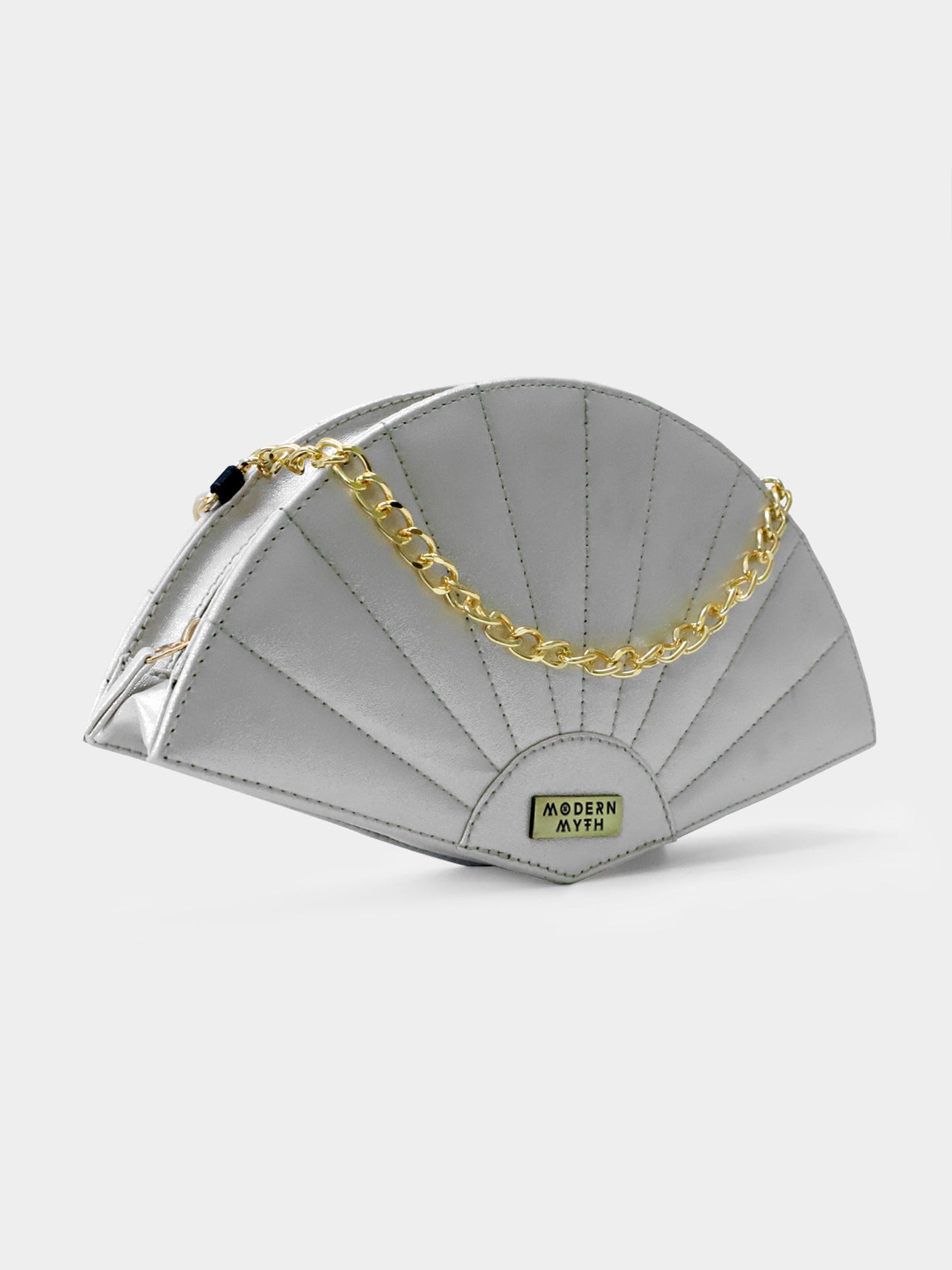 Pearl Silver Plain Fan Bag | Modern Myth