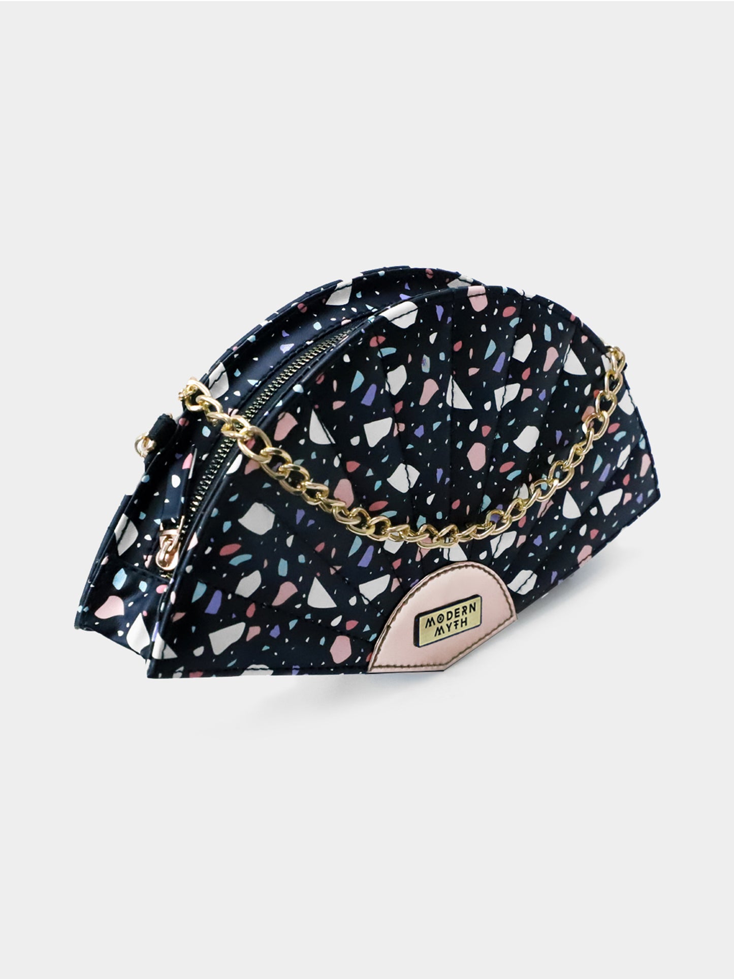 Black & Rosegold Cookie Multi Print Fan Bag | Modern Myth