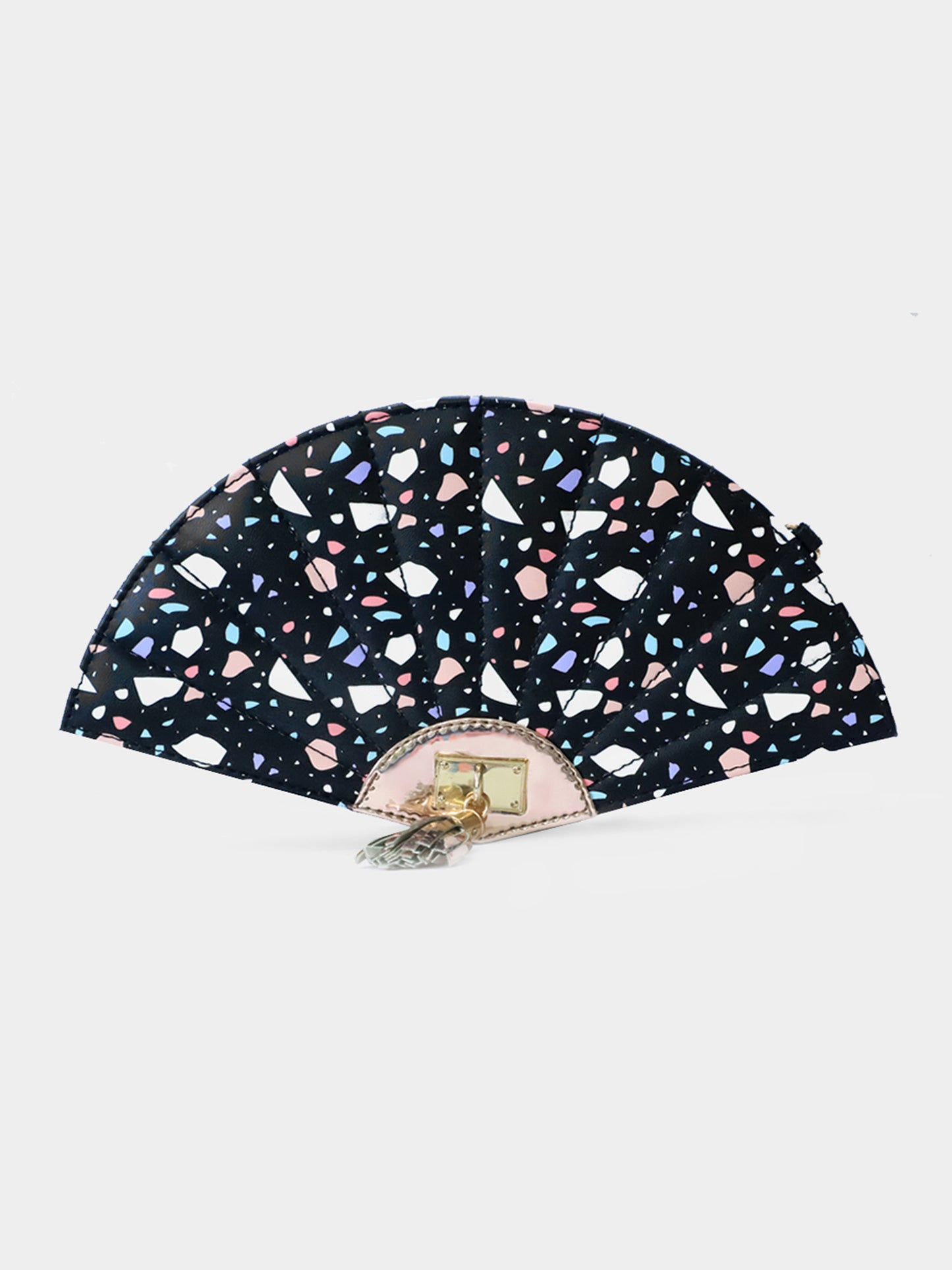 Black & Rosegold Cookie Multi Print Fan Bag | Modern Myth
