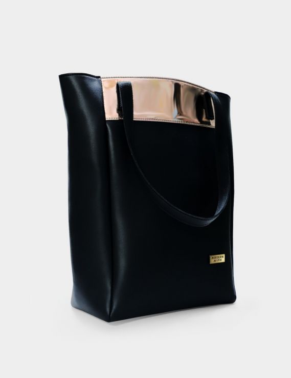 City Girl Shopper Black & Rosegold Tote bag | Modern Myth