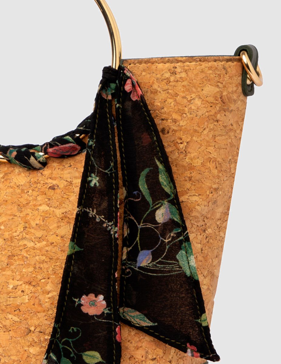 Cork Tropical Bucket Bag(Olive) | Modern Myth
