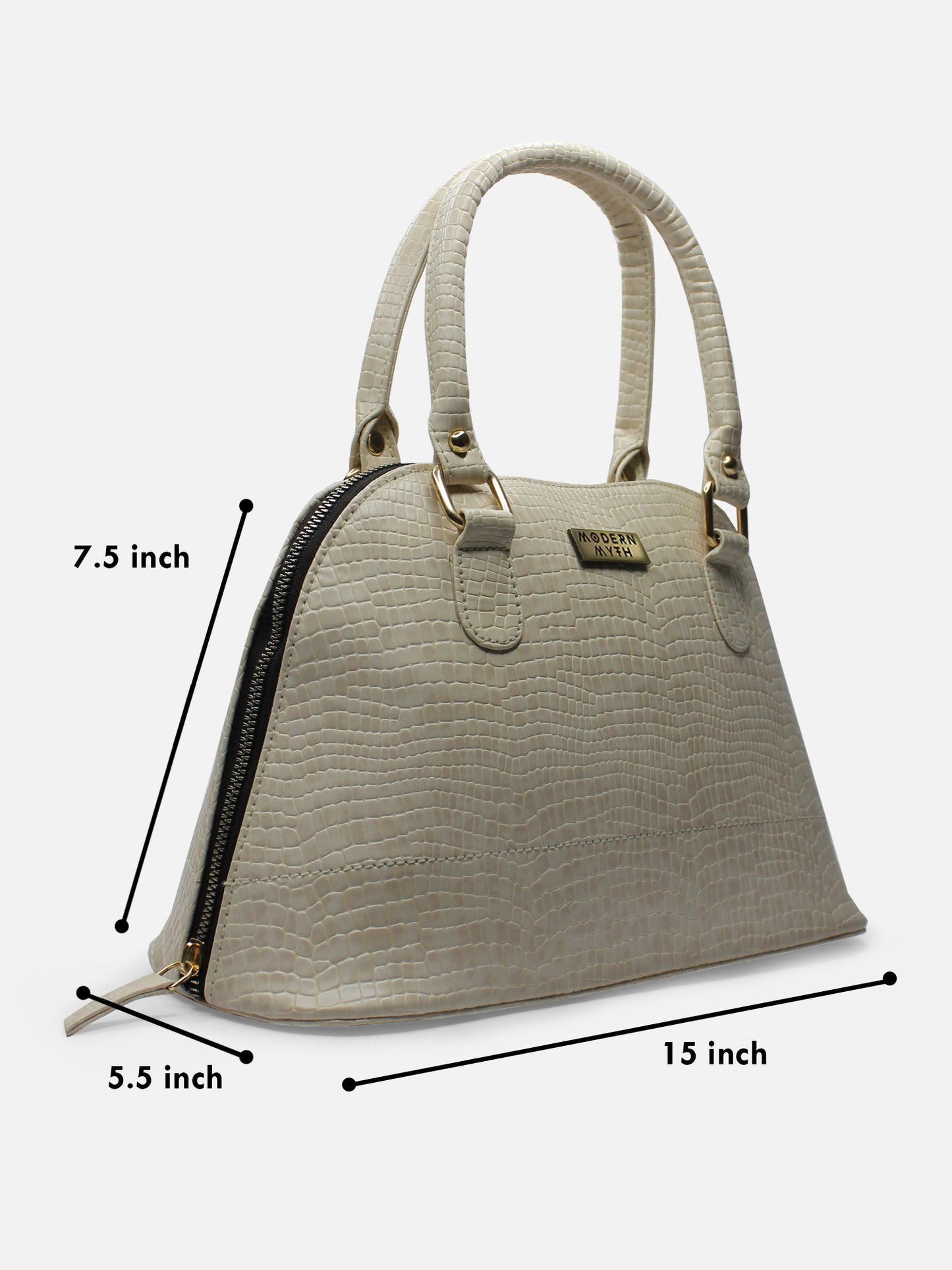 Senora Beige Faux Leather Women Handbag | Modern Myth
