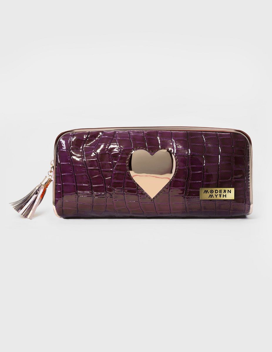Purple & Rosegold Secret Admirer makeup pouch | Modern Myth