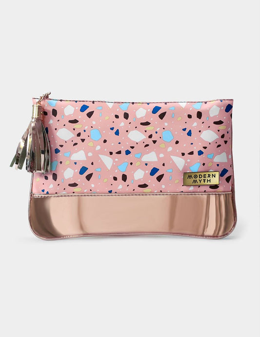 Pink Cookie Printed Rosegold Carry-All Pouch | Modern Myth