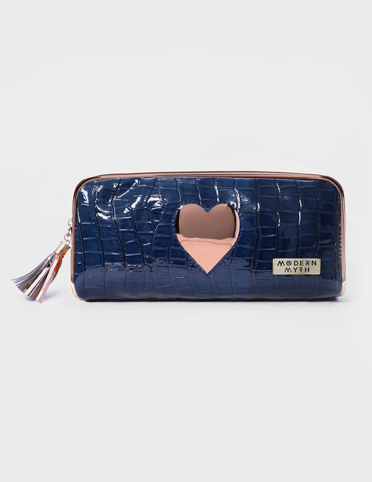 Heart It! Rosegold Croco Makeup Pouch | Modern Myth