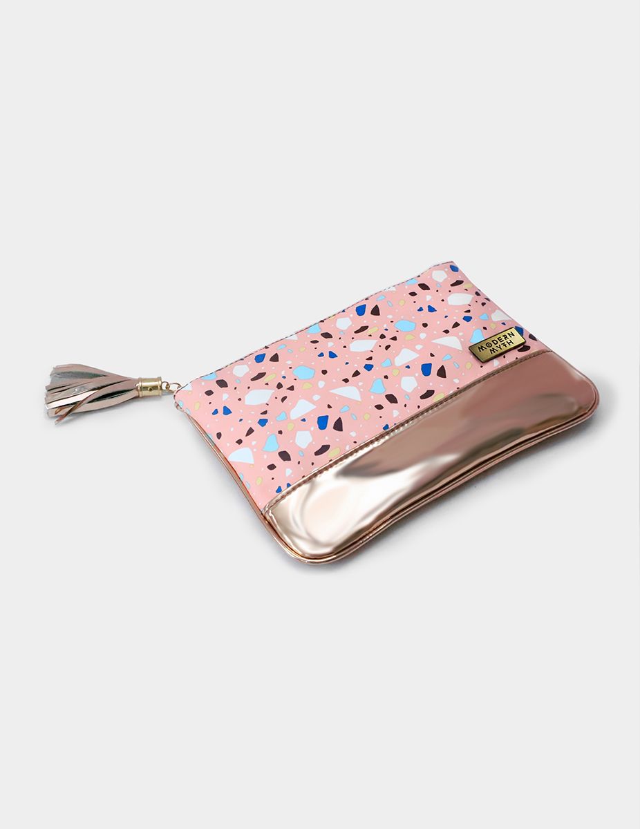 Pink Cookie Printed Rosegold Carry-All Pouch | Modern Myth