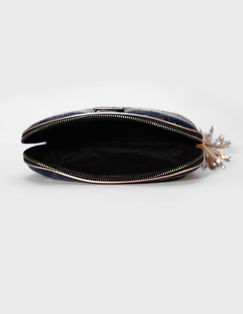 Rosegold Magic Blue Croco Makeup Pouch | Modern Myth