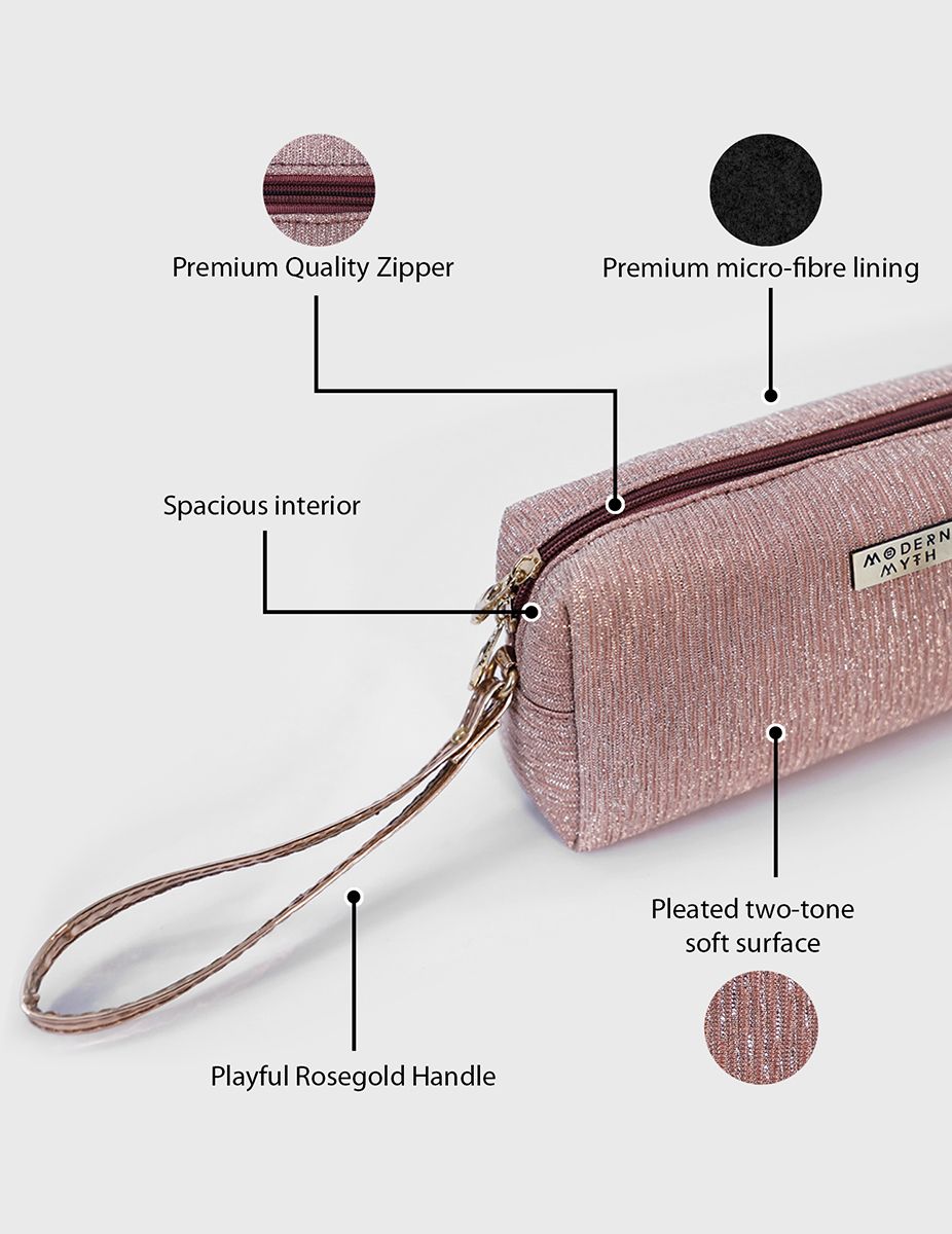 Regal Stripes Pleated Multi-Purpose Makeup Pouch | Modern Myth
