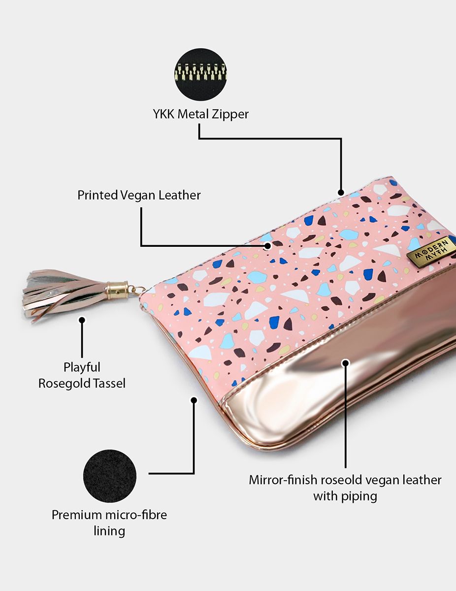 Pink Cookie Printed Rosegold Carry-All Pouch | Modern Myth